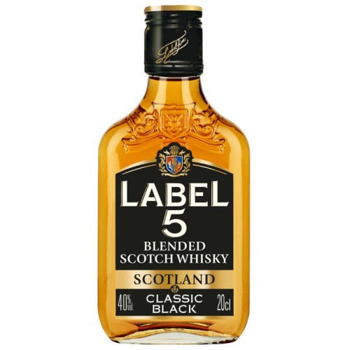 WHISKY BLENDED SCOTCH LABEL 40% FLASK 20CL