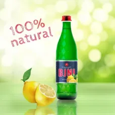 BJNI - Eau gazzeuse au citron bouteille en plastique 1L