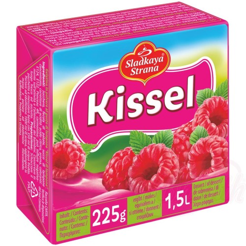SLADKAYA STRANA" Poudre pour dessert au goût de framboises "Kissel à framboises" "SLADKAYA STRANA" Кисель Малиновый