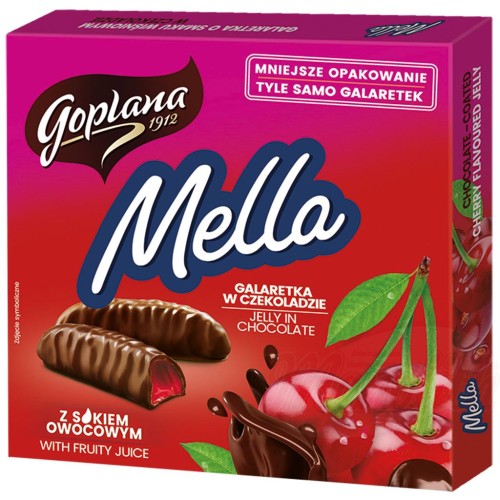 utrzenka - Gelée de fruits "Mella" goût cerise enrobée de chocolat Фруктовый мармелад "Mella" с вишневым ароматом, в шоколаде 190g