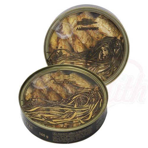 Sprats fumés (grands) à lhuile végétale ШПРОТЫ В МАСЛЕ