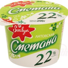 Crème aigre 22% de matières grasses Сметана 22 % м.д.жира