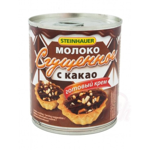 Produit à base de lait condensé sucré "Sguschönka" avec cacao maigre Сгущенное молоко с какао