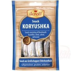 "IKROFF" En-cas à base de poisson-lézard à grandes écailles séché à lair et salé, décongelé