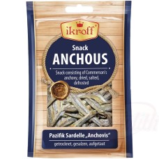 "IKROFF" En-cas à base de écailles Anchois séché à lair et salé, décongelé