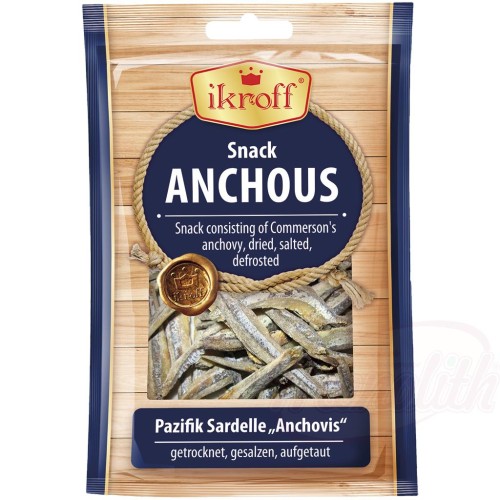 "IKROFF" En-cas à base de écailles Anchois séché à lair et salé, décongelé