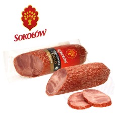 Saucisse de porc au bœuf "KRAKOWSKA". Fumé, cuit, séché. Свиная колбаса с говядиной "Krakowska". Варёно-сушёная, копчёная. Оболочка несъедобная.