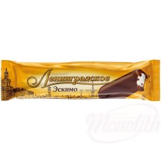 Glace au goût de vanille "Eskimo Leningradskoe" dans un glaçage gras au cacao sur un bâtonnet