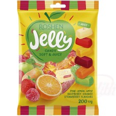 Jelly" mélange de confiseries gélifiées au goût de pomme, de fraise, de framboise, de citron, dorange et de poire "Jelly" Конфеты желейные со вкусами: яблоко, клубника, малина, лимон, апельсин, груша. Importateur: Monolith Mitte GmbH