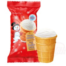 Glace à la vanille en gobelet gaufré Ванильный пломбир в вафельном стаканчике