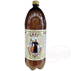 Boisson gazeuse rafraîchissante au goût de malt "Kvas Monastyrsky Beliy" gazéifiée. Напиток Квас белый Монастырский